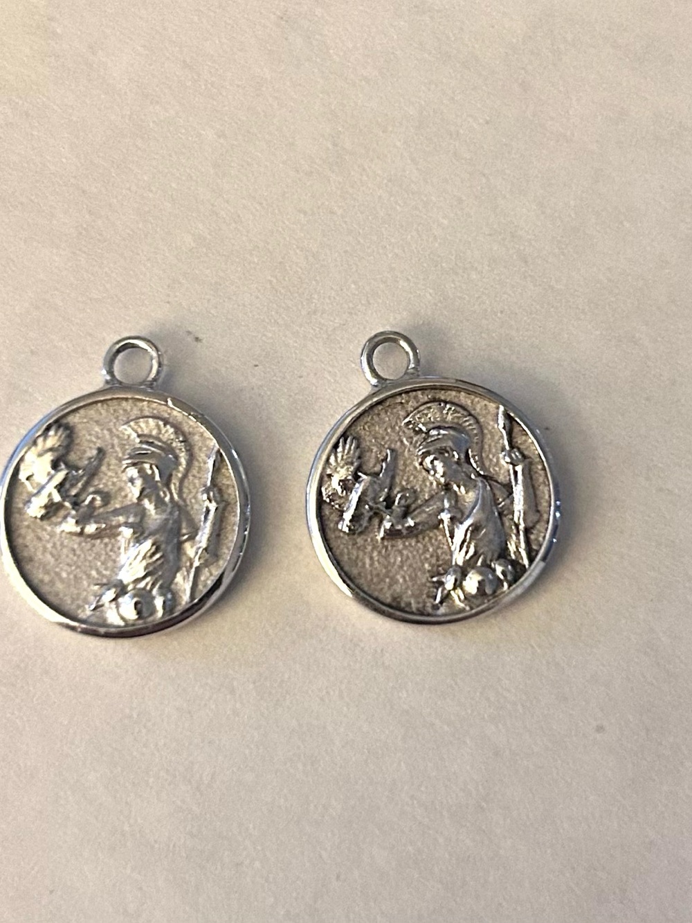 Mini Athena medallion earrings - sterling silver, Awe Inspired